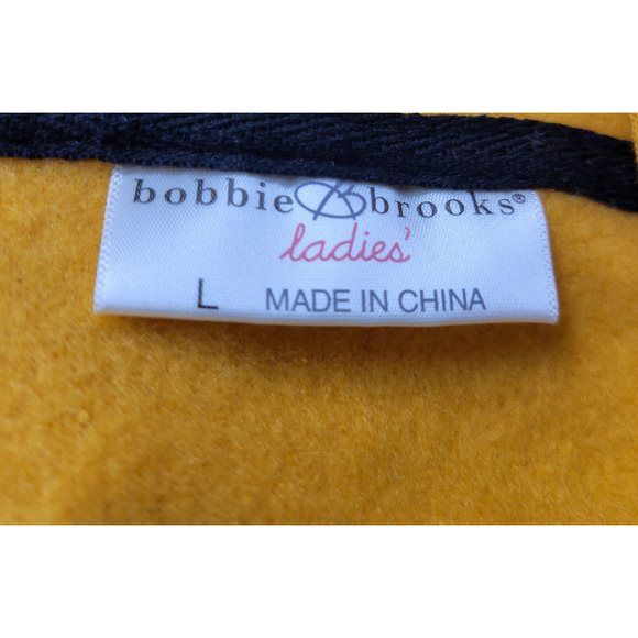 Bobbie Brooks Hoodie Womens Large Yellow White Gray Lace Up LOVE Colorblock New - Picture 9 of 11
